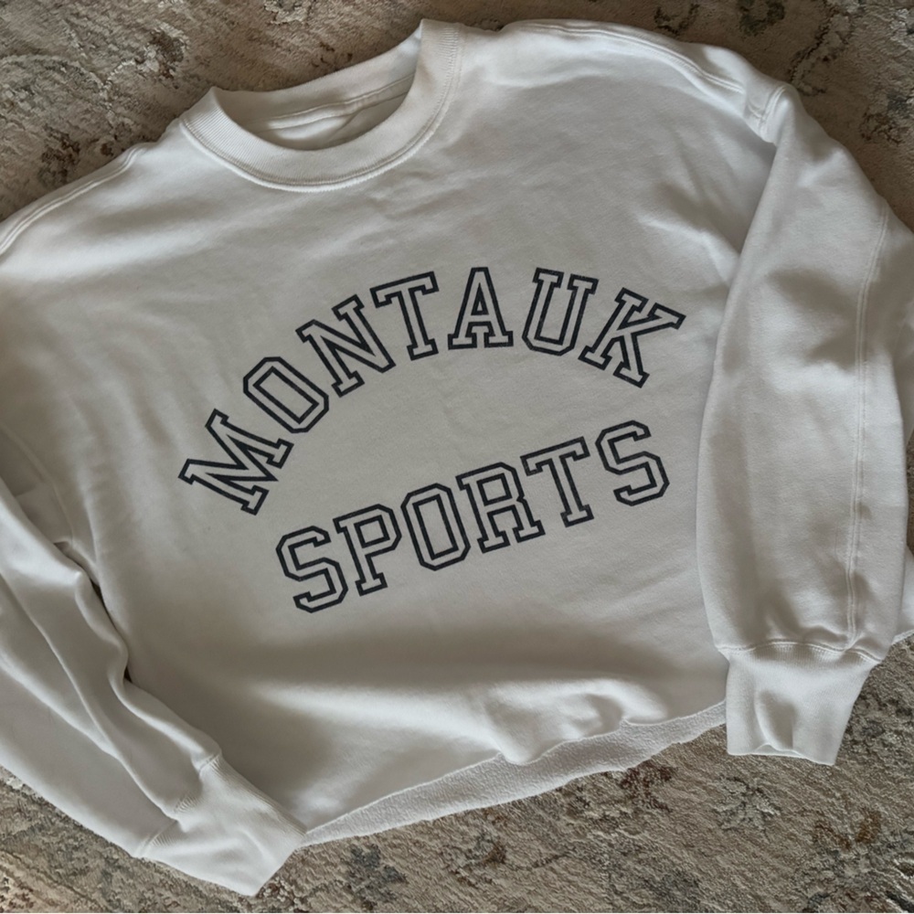 A&F Crewneck Logo Cropped Sweater